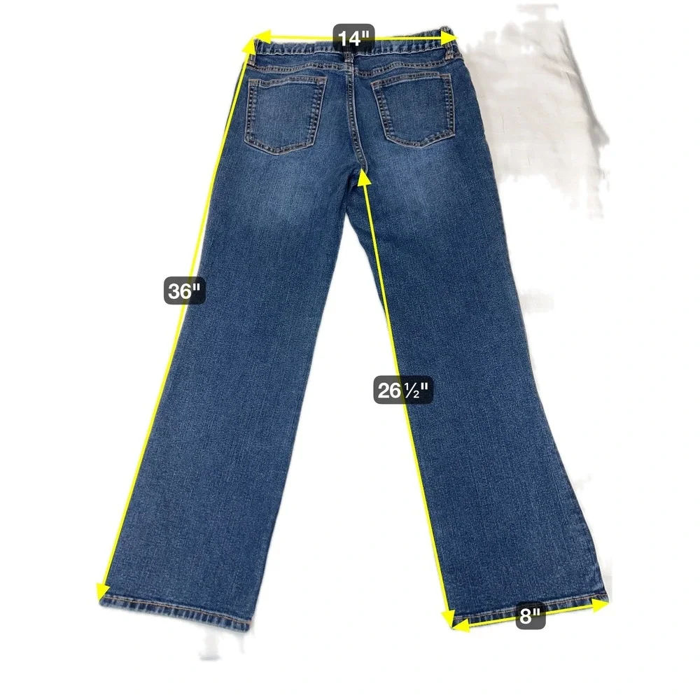 Old Navy Boys Built-In Tough‎ Bootcut Jeans Size 12 Husky Adjustable Waist